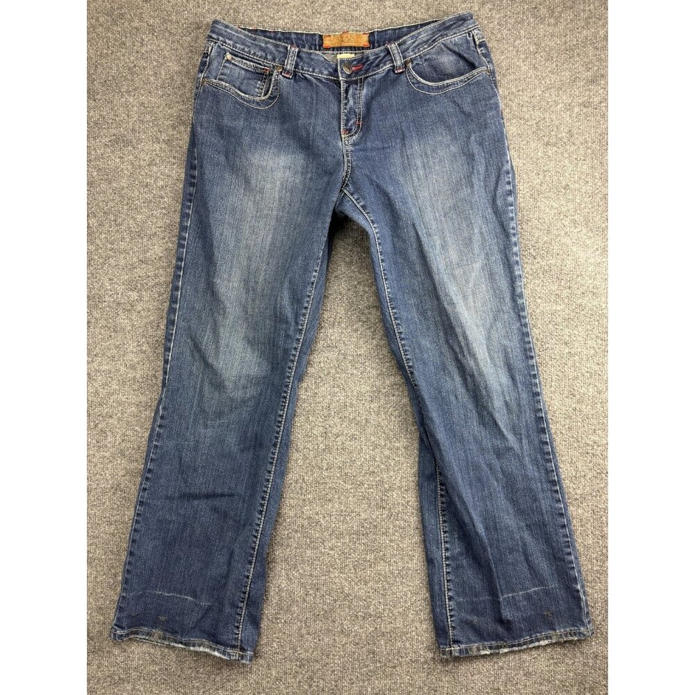 Ryan‎ Michael Jeans Womens 14 Blue Mid Rise Straight Stretch 34x34 Medium Wash